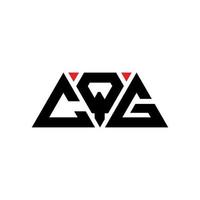 design del logo della lettera triangolare cqg con forma triangolare. monogramma di design del logo del triangolo cqg. modello di logo vettoriale triangolo cqg con colore rosso. logo triangolare cqg logo semplice, elegante e lussuoso. cqg