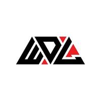 design del logo della lettera triangolo wol con forma triangolare. monogramma di design del logo del triangolo di lupo. modello logo vettoriale triangolo wol con colore rosso. logo triangolare wol logo semplice, elegante e lussuoso. lupo