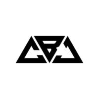 design del logo della lettera del triangolo cbj con forma triangolare. monogramma cbj triangolo logo design. modello di logo vettoriale triangolo cbj con colore rosso. cbj logo triangolare logo semplice, elegante e lussuoso. cbj