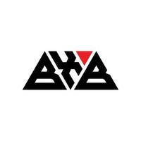 design del logo della lettera del triangolo bxb con forma triangolare. monogramma di design del logo del triangolo bxb. modello di logo vettoriale triangolo bxb con colore rosso. logo triangolare bxb logo semplice, elegante e lussuoso. bxb