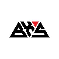 design del logo della lettera del triangolo bxs con forma triangolare. monogramma di design del logo del triangolo bxs. modello di logo vettoriale triangolo bxs con colore rosso. logo triangolare bxs logo semplice, elegante e lussuoso. bx