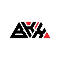design del logo della lettera triangolare bkx con forma triangolare. monogramma di design del logo del triangolo bkx. modello di logo vettoriale triangolo bkx con colore rosso. logo triangolare bkx logo semplice, elegante e lussuoso. bkx