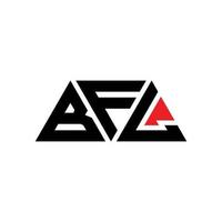 design del logo della lettera del triangolo bfl con forma triangolare. monogramma di design del logo del triangolo bfl. modello di logo vettoriale triangolo bfl con colore rosso. logo triangolare bfl logo semplice, elegante e lussuoso. bfl
