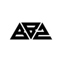 design del logo della lettera triangolo bbz con forma triangolare. monogramma di design con logo triangolo bbz. modello di logo vettoriale triangolo bbz con colore rosso. logo triangolare bbz logo semplice, elegante e lussuoso. bbz