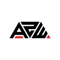 azw triangolo logo design lettera con forma triangolare. monogramma azw triangolo logo design. modello di logo vettoriale triangolo azw con colore rosso. azw logo triangolare logo semplice, elegante e lussuoso. azw