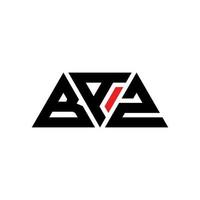 design del logo della lettera del triangolo baz con forma triangolare. monogramma baz triangolo logo design. modello di logo vettoriale triangolo baz con colore rosso. baz logo triangolare logo semplice, elegante e lussuoso. baz