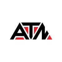 design del logo della lettera triangolo atn con forma triangolare. monogramma di design del logo del triangolo atn. modello di logo vettoriale triangolo atn con colore rosso. logo triangolare atn logo semplice, elegante e lussuoso. atn