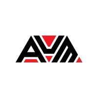 aum triangolo lettera logo design con forma triangolare. monogramma aum triangolo logo design. modello di logo vettoriale triangolo aum con colore rosso. aum logo triangolare logo semplice, elegante e lussuoso. aum