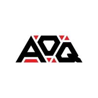 design del logo della lettera del triangolo aoq con forma triangolare. monogramma di design del logo del triangolo aoq. modello di logo vettoriale triangolo aoq con colore rosso. aoq logo triangolare logo semplice, elegante e lussuoso. aoq