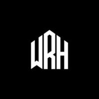 wrh lettera logo design su sfondo nero. wrh creative iniziali lettera logo concept. wrh disegno della lettera. vettore