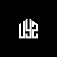 design del logo della lettera uyz su sfondo nero. uyz creative iniziali lettera logo concept. design della lettera uyz. vettore