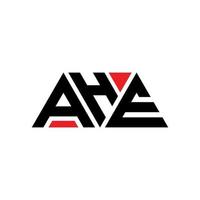 design del logo della lettera triangolare ahe con forma triangolare. ahe triangolo logo design monogramma. modello di logo vettoriale triangolo ahe con colore rosso. ahe logo triangolare logo semplice, elegante e lussuoso. ahe