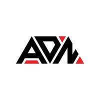 design del logo della lettera triangolare adn con forma triangolare. adn triangolo logo design monogramma. modello di logo vettoriale triangolo adn con colore rosso. adn logo triangolare logo semplice, elegante e lussuoso. adn