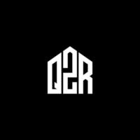 qzr lettera logo design su sfondo nero. qzr creative iniziali lettera logo concept. disegno della lettera qzr. vettore
