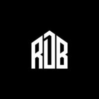 rdb lettera design.rdb lettera logo design su sfondo nero. rdb creative iniziali lettera logo concept. rdb lettera design.rdb lettera logo design su sfondo nero. r vettore
