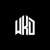 wkd lettera logo design su sfondo nero. wkd creative iniziali lettera logo concept. disegno della lettera wkd. vettore