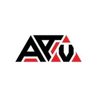 design del logo della lettera del triangolo aav con forma triangolare. monogramma aav triangolo logo design. modello di logo vettoriale triangolo aav con colore rosso. aav logo triangolare logo semplice, elegante e lussuoso. aav