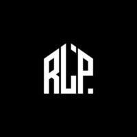 rlp lettera logo design su sfondo nero. rlp creative iniziali lettera logo concept. disegno della lettera rlp. vettore