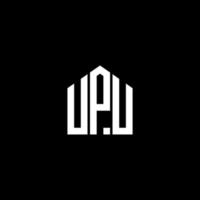 design del logo della lettera upu su sfondo nero. upu creative iniziali lettera logo concept. disegno della lettera upu. vettore