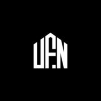 design del logo della lettera ufn su sfondo nero. ufn creative iniziali lettera logo concept. design della lettera ufn. vettore
