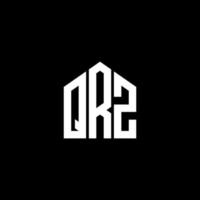 qrz lettera design.qrz lettera logo design su sfondo nero. qrz creative iniziali lettera logo concept. qrz lettera design.qrz lettera logo design su sfondo nero. q vettore