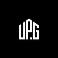 upg lettera design.upg lettera logo design su sfondo nero. upg creative iniziali lettera logo concept. upg lettera design.upg lettera logo design su sfondo nero. tu vettore