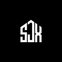 sjx lettera design.sjx lettera logo design su sfondo nero. sjx creative iniziali lettera logo concept. sjx lettera design.sjx lettera logo design su sfondo nero. S vettore
