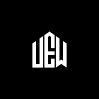 uew lettera logo design su sfondo nero. uew creative iniziali lettera logo concept. design di una nuova lettera. vettore