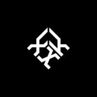 xkx lettera logo design su sfondo nero. xkx creative iniziali lettera logo concept. disegno della lettera xkx. vettore