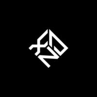 xdn lettera logo design su sfondo nero. xdn creative iniziali lettera logo concept. disegno della lettera xdn. vettore