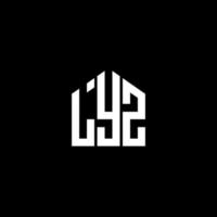 lyz lettera design.lyz lettera logo design su sfondo nero. lyz creative iniziali lettera logo concept. lyz lettera design.lyz lettera logo design su sfondo nero. l vettore