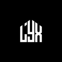 lyx creative iniziali lettera logo concept. lyx lettera design.lyx lettera logo design su sfondo nero. lyx creative iniziali lettera logo concept. disegno della lettera di lince. vettore