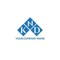 knd lettera logo design su sfondo bianco. knd creative iniziali lettera logo concept. tipo lettera design. vettore