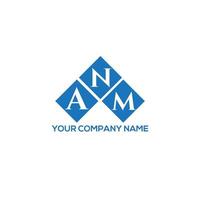 design del logo della lettera anm su sfondo bianco. anm creative iniziali lettera logo concept. design della lettera anm. vettore