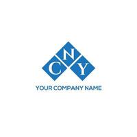 cny lettera logo design su sfondo bianco. cny creative iniziali lettera logo concept. disegno della lettera cny. vettore