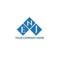 enj creative iniziali lettera logo concept. enj lettera design.enj lettera logo design su sfondo bianco. enj creative iniziali lettera logo concept. enj lettera design. vettore