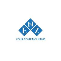 enz lettera logo design su sfondo bianco. enz creative iniziali lettera logo concept. design della lettera nz. vettore