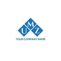umz lettera logo design su sfondo bianco. umz creative iniziali lettera logo concept. disegno della lettera umz. vettore