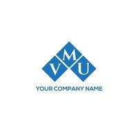 vmu lettera logo design su sfondo bianco. vmu creative iniziali lettera logo concept. disegno della lettera vm. vettore