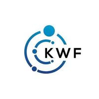 kwf lettera tecnologia logo design su sfondo bianco. kwf iniziali creative lettera it logo concept. disegno della lettera kwf. vettore