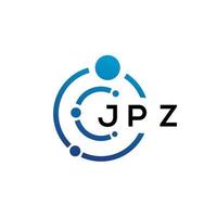 jpz lettera tecnologia logo design su sfondo bianco. jpz iniziali creative lettera it logo concept. disegno della lettera jpz. vettore