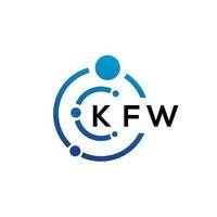 kfw lettera tecnologia logo design su sfondo bianco. kfw iniziali creative lettera it logo concept. disegno della lettera kfw. vettore