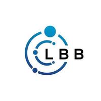 lbb lettera tecnologia logo design su sfondo bianco. lbb creative iniziali lettera it logo concept. disegno della lettera lbb. vettore