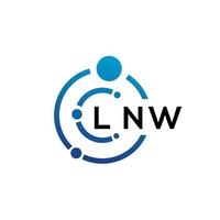 lnw lettera tecnologia logo design su sfondo bianco. lnw iniziali creative lettera it logo concept. lnw disegno della lettera. vettore