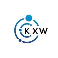 kxw lettera tecnologia logo design su sfondo bianco. kxw iniziali creative lettera it logo concept. disegno della lettera kxw. vettore