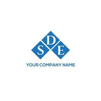 sde lettera logo design su sfondo bianco. sde creative iniziali lettera logo concept. disegno della lettera sde. vettore