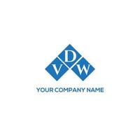 vdw lettera logo design su sfondo bianco. vdw creative iniziali lettera logo concept. disegno della lettera vdw. vettore