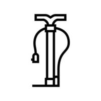 illustrazione vettoriale dell'icona della linea dello strumento della pompa