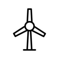 vettore icona mulino generatore eolico. illustrazione del simbolo del contorno isolato