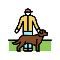 illustrazione vettoriale dell'icona del colore del pet sitter